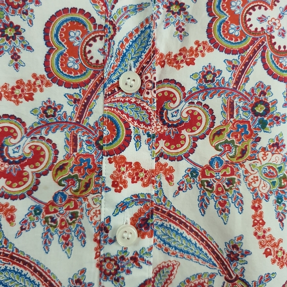 Sportscraft Liberty Fabric Paisley Floral Print Sleeveless Blouse Size 14 - Picture 8 of 12